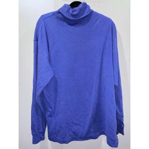 Ralph Lauren Crest Turtleneck Shirt M Blue Vintage Long Sleeve Preppy Heritage - Picture 4 of 8